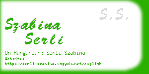 szabina serli business card